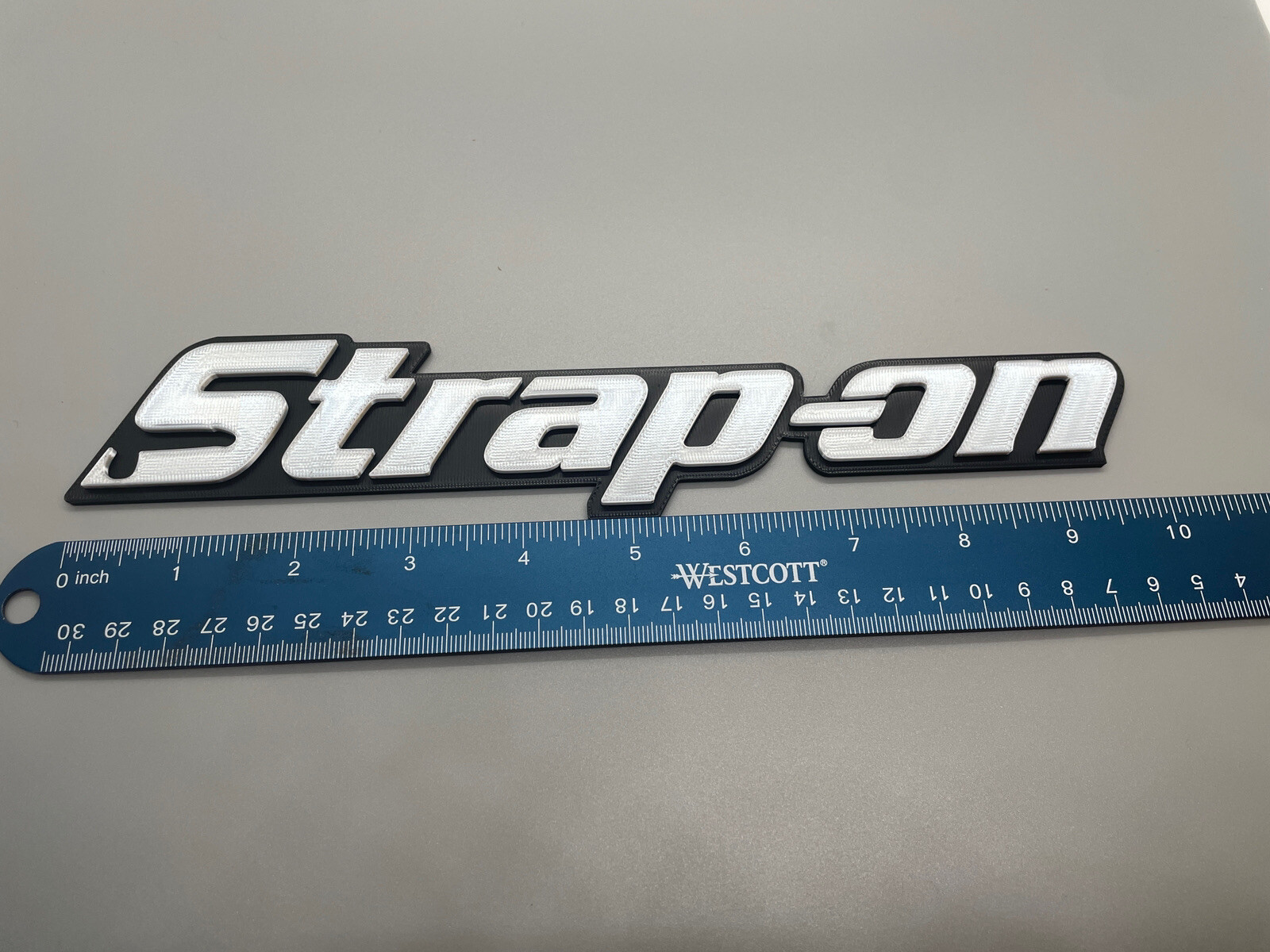 Strap-on Novelty 3D Printed Tool Box Badge.