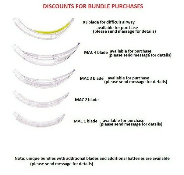 McGrath Laryngoscope MAC # 1 Disposable Blade NEW (expires 2026)