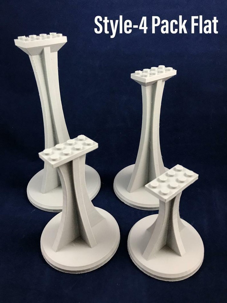 Flight/Display Stands (Brick System Compatible - Various Styles) - 3D Printed