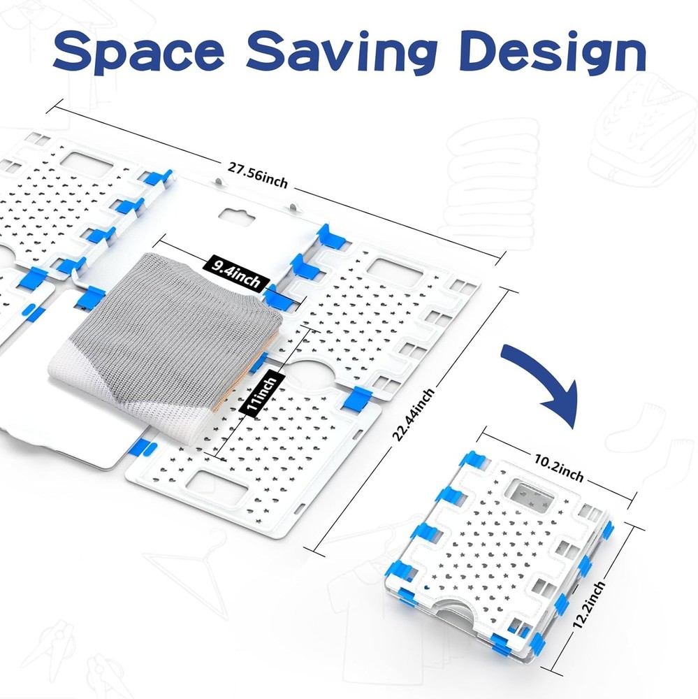 BoxLegend Shirt Folder Board Enlarged Version,Tshirt Organizer #0975, White