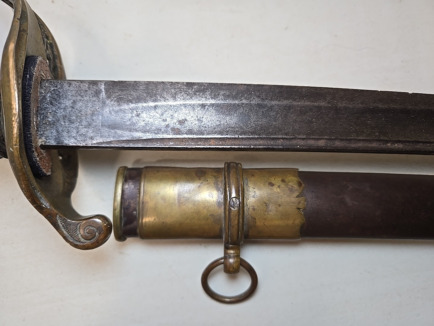 Civil War Model 1850 Foot Officers Sword with Scabbard, Used