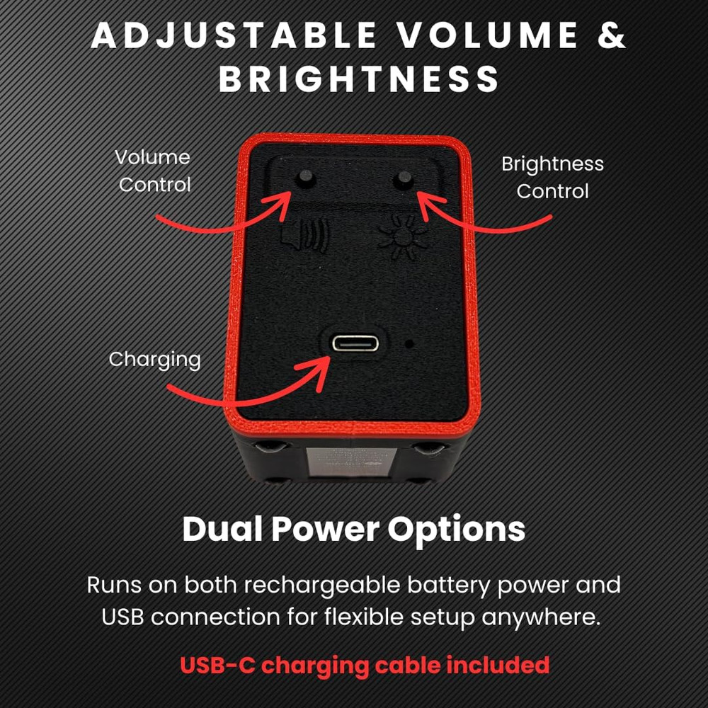 Insert Coin Cube - Pushable Insert Coin Button, Lights, & Sound Color BLACK