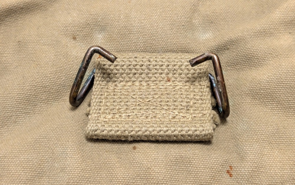 Genuine WWII USMC 2-Cell Grenade Pouch - Repaired Strap