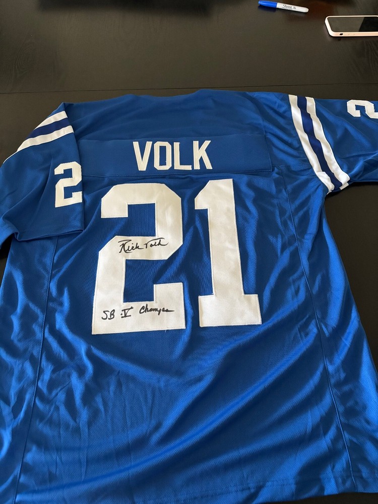 Colts Rick Volk signed jersey W/COA