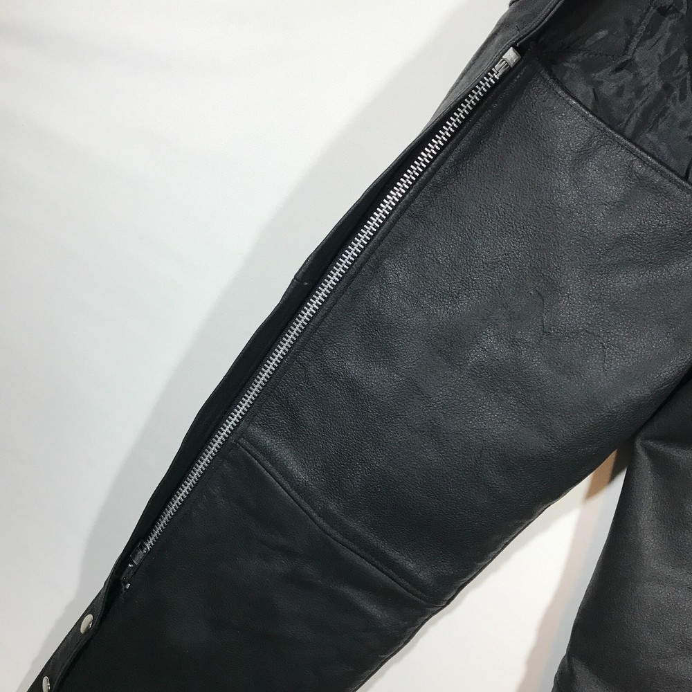 Leather chaps for motorcycle riders Highway Hawks Size Large