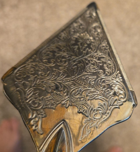 Silver-Plated Pie Server with Ornate Handle