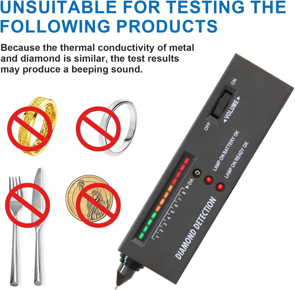 Gold Silver Diamond Tester Selector Gemstone Testing Kit Digital Electronic Tool