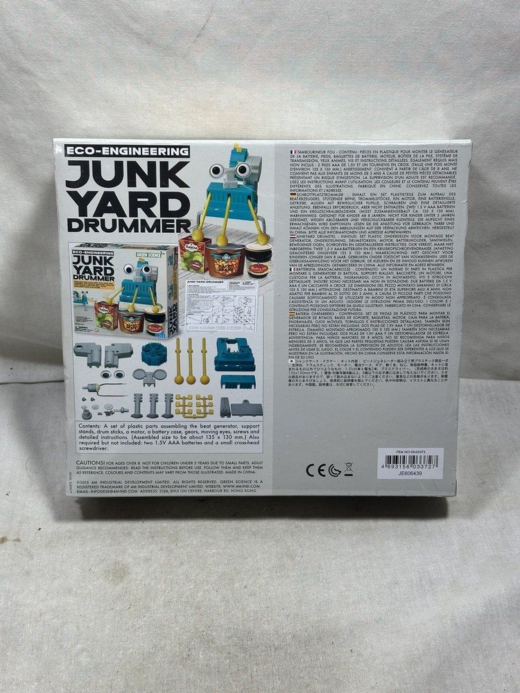 4M Eco Engineering Kit: Junkyard Drummer Construction Kit Green Science - Sealed