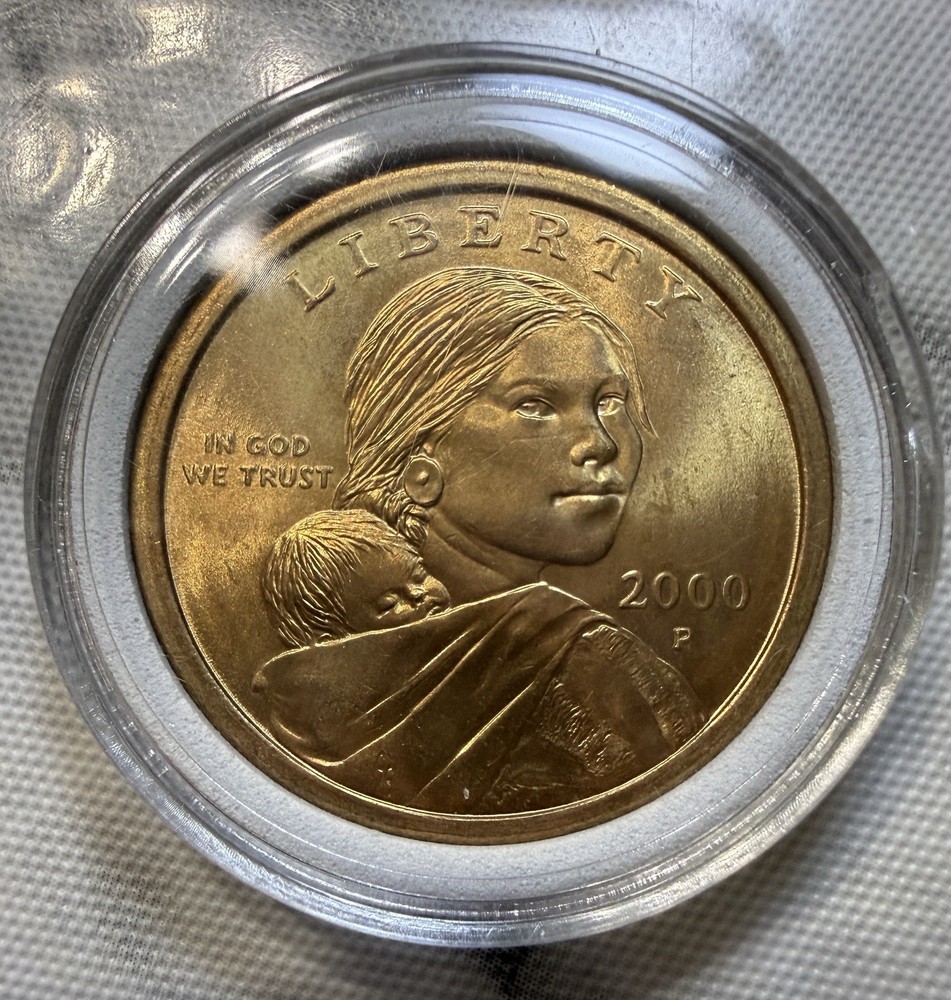 2000 P Sacajawea Dollar Very Nice PL P Error & Wounded Eagle