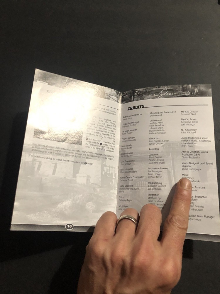 Syberia xbox Manual Only