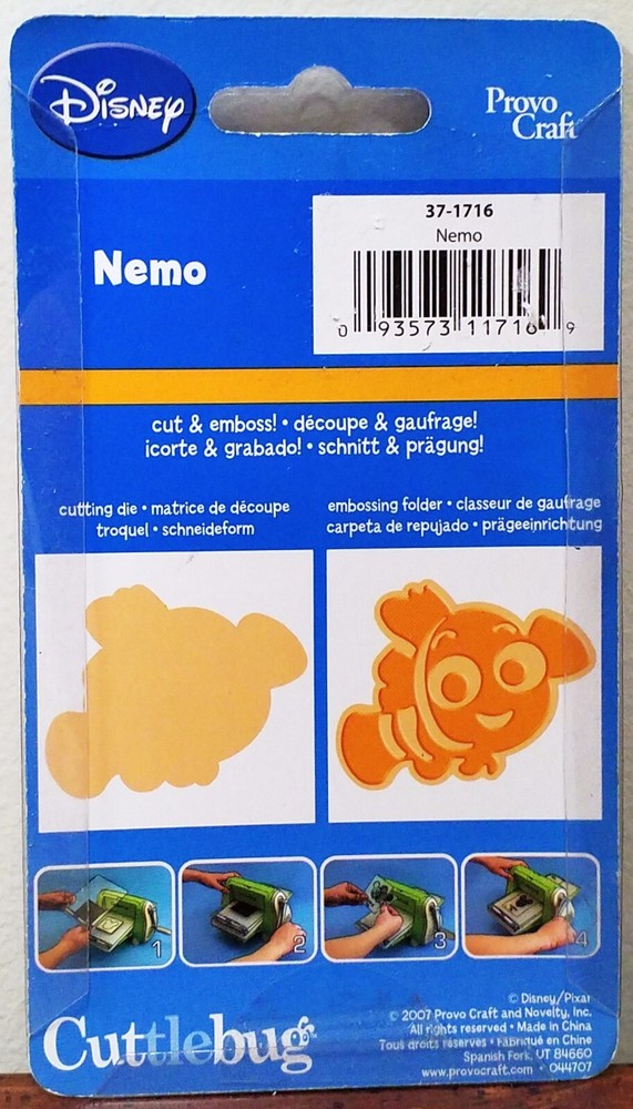 CUTTLEBUG Provo Craft ~ DISNEY ~ FINDING NEMO ~ Cut & Emboss! --- SEALED -- NEW