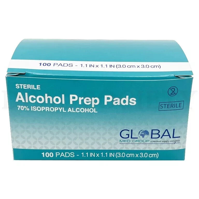 Alcohol Prep Pads 1200 Count(12 Pack)