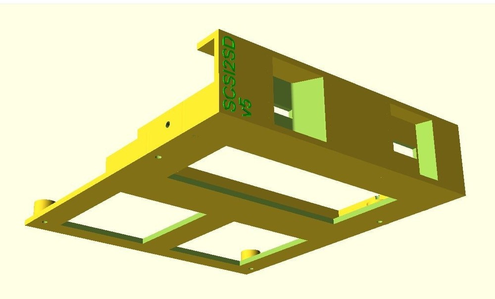SCSI2SD (v5) Floppy Drive Bay Adaptor (3D Printed)