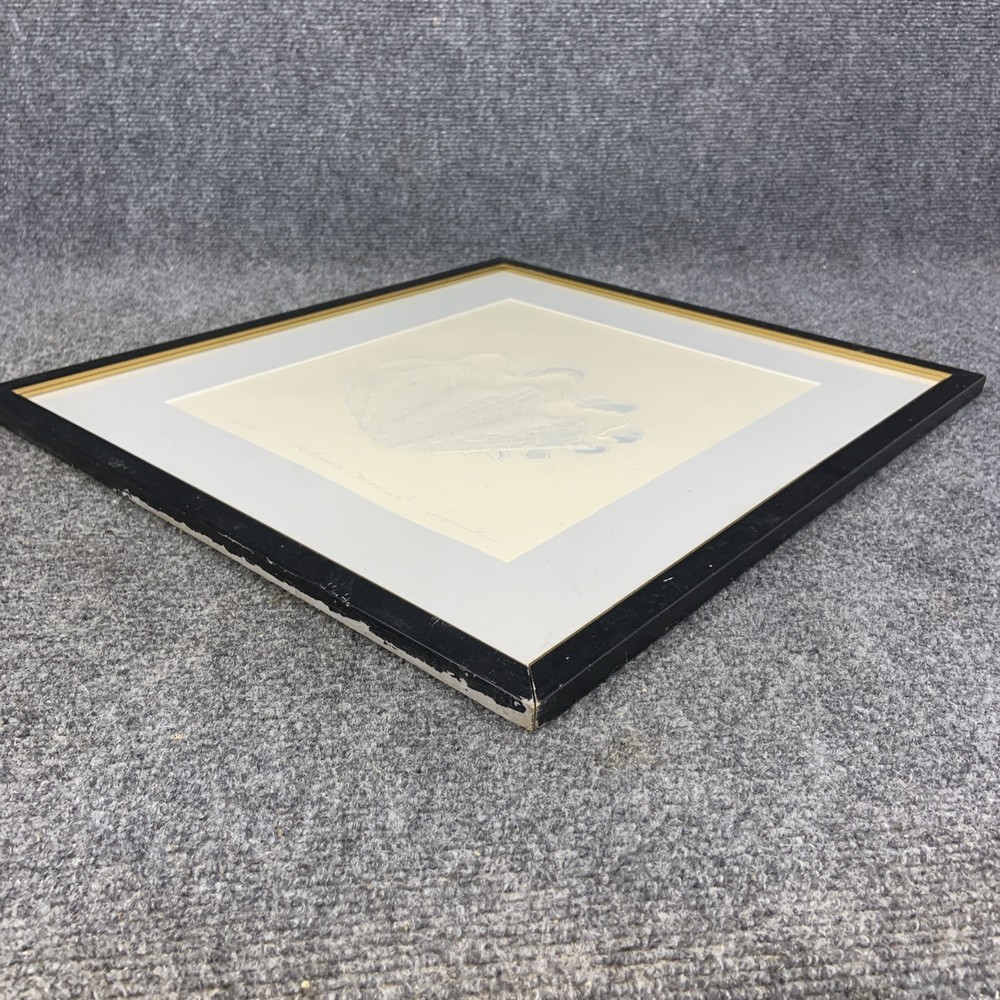 Suzanne Thomas Framed Tridaena Squamosa I Embossed Shell Signed Artist’s Proof