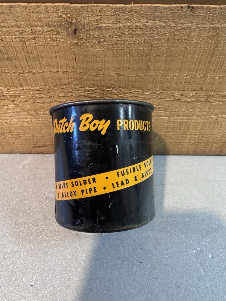 Vintage Dutch Boy Solid Wire Solder Spool Canister Grade 35