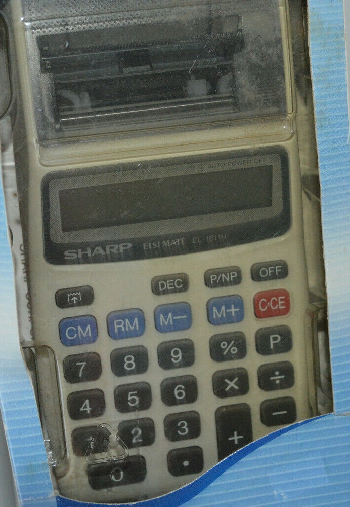 VTG SHARP HANDHELD PRINTER EL-1611H 10-Digit Large Display Printing VGC
