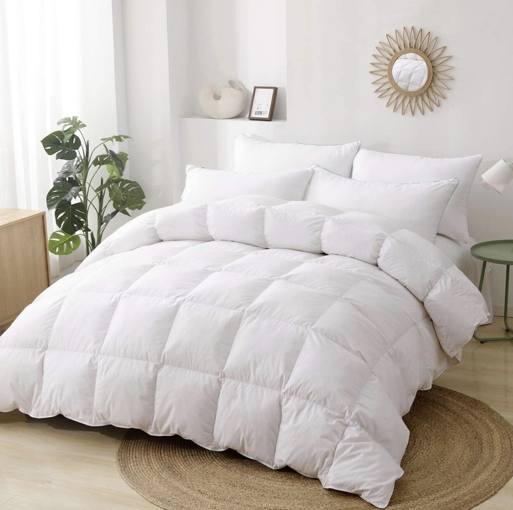queen down comforter 100% cotton cover - Heavyweight Duvet insert
