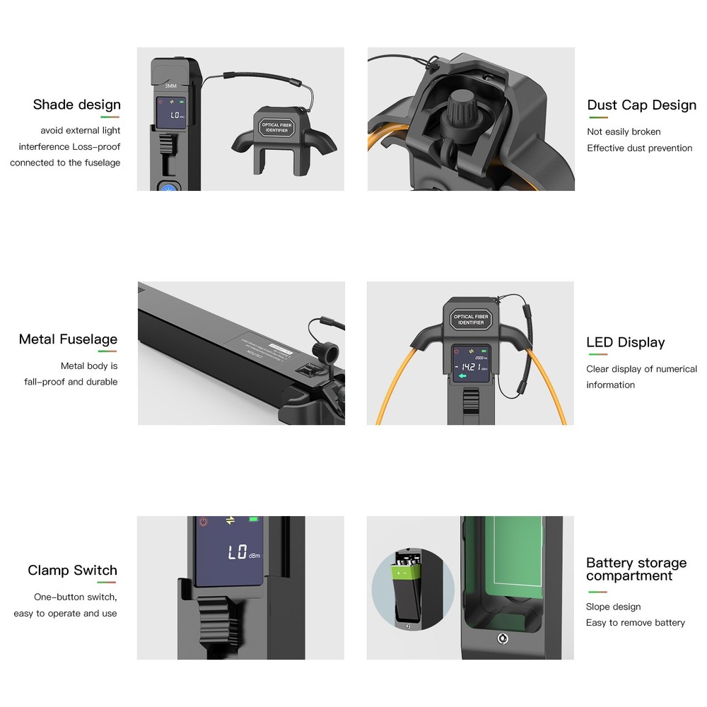 Fiber Optic Traffic Identifier Komshine KFI-35P 2-in-1 Identifier + OPM Function