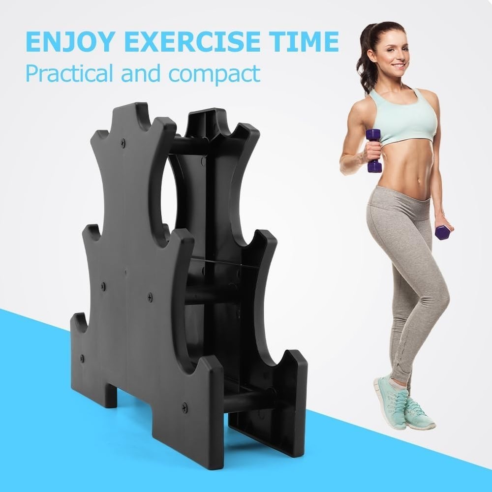 Dumbbell Rack Stand Only, A-Frame Dumbbell Storage Rack with Handle, Tree Shape