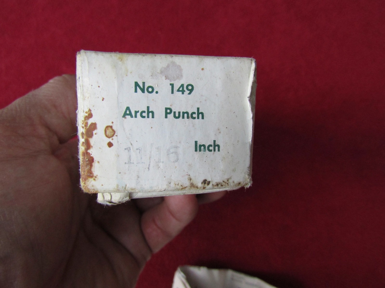 C.S. OSBORNE 149 Arch Punch 11/16" Round Circular Leather Rubber Vinyl Made USA