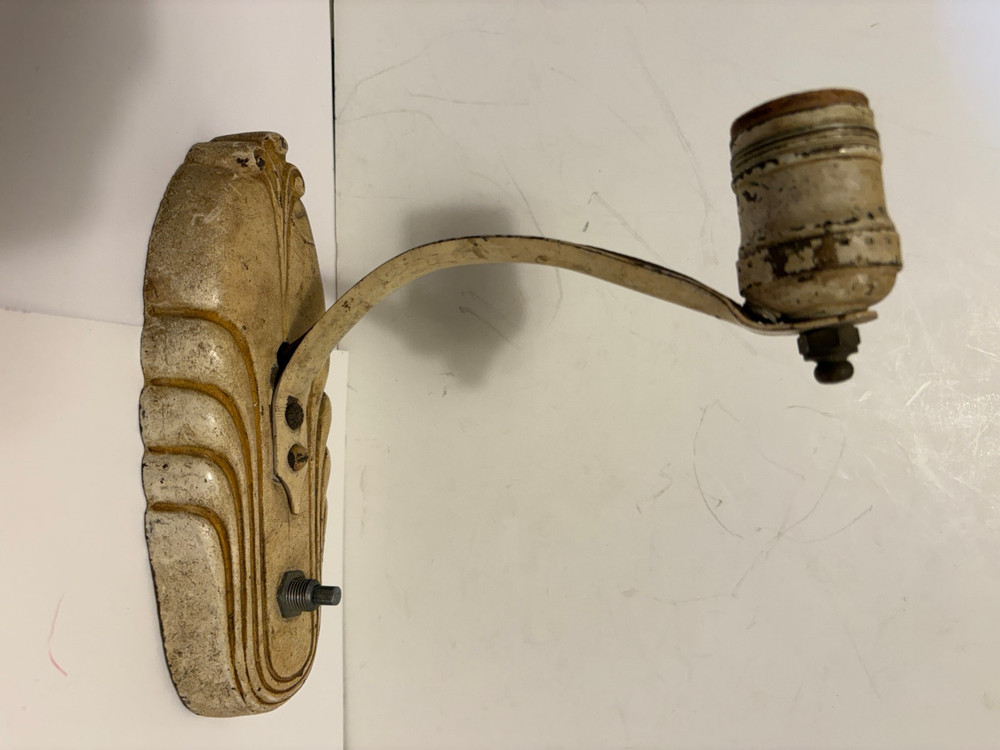 Art Deco, MCM,  Metal, Wall Mount Sconce Light