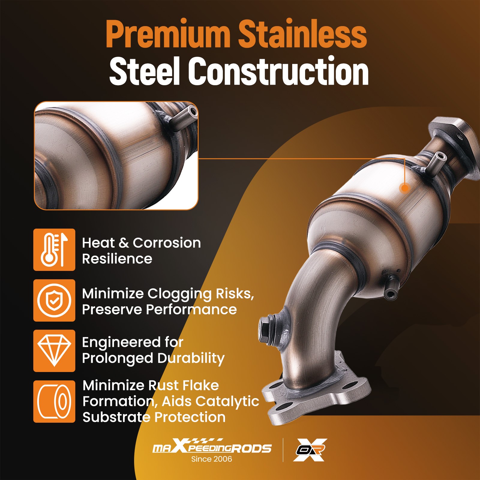 Front & Rear Manifold Catalytic Converter for Chevrolet Traverse 3.6L 2018-2021