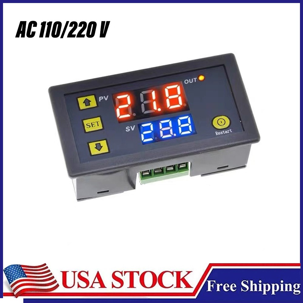 AC Timer Switch Cycling Module Digital Display Time Delay Relay Timing Led USA