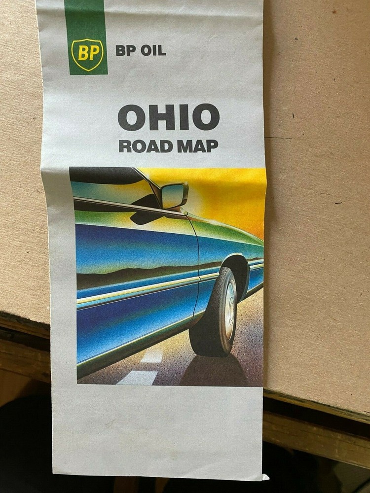 BP Oil Ohio Highway Road Map 1992