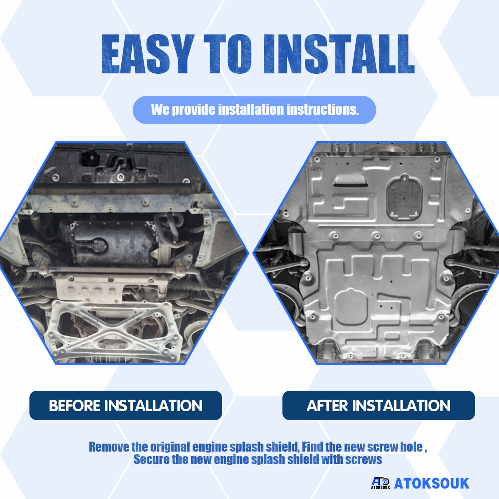 2Pcs For Audi A7 2011-2018 Under Engine Splash Guards Front Engine Mud Flaps