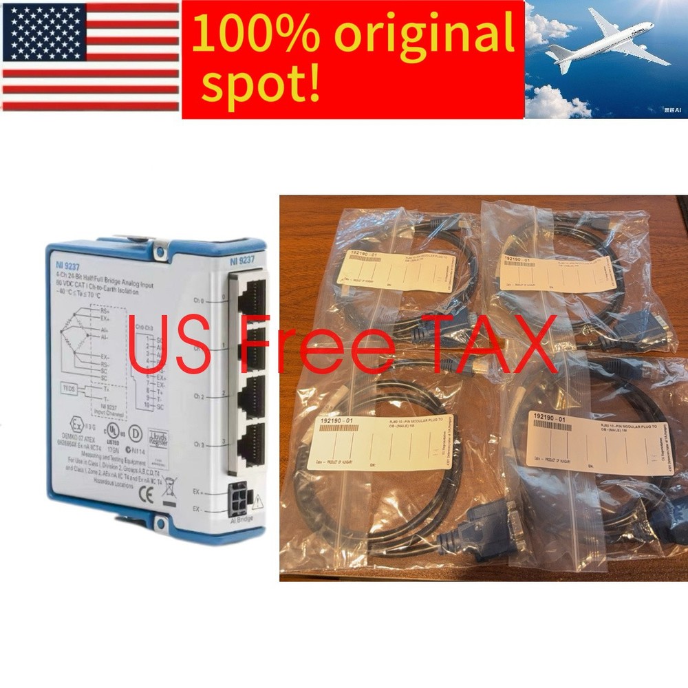 National Instruments NI 9237 4-Channel 24-Bit + 4 Strip cable