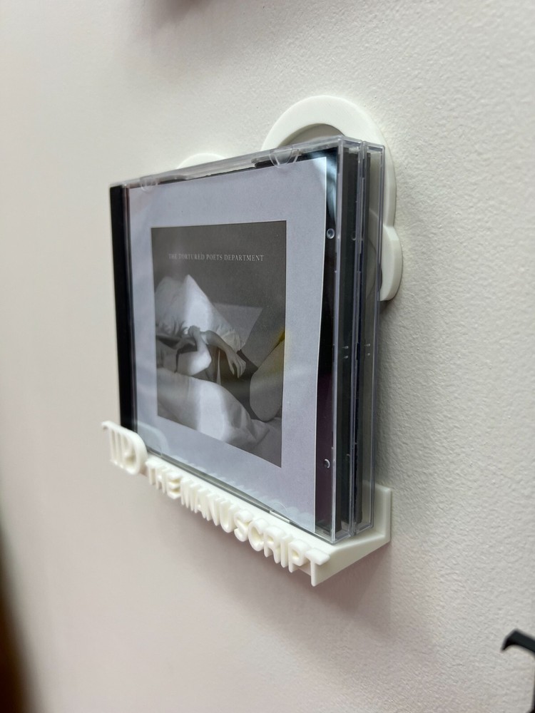 T Swift Inspired CD Wall Mount - "The Manuscript" double disk TTPD