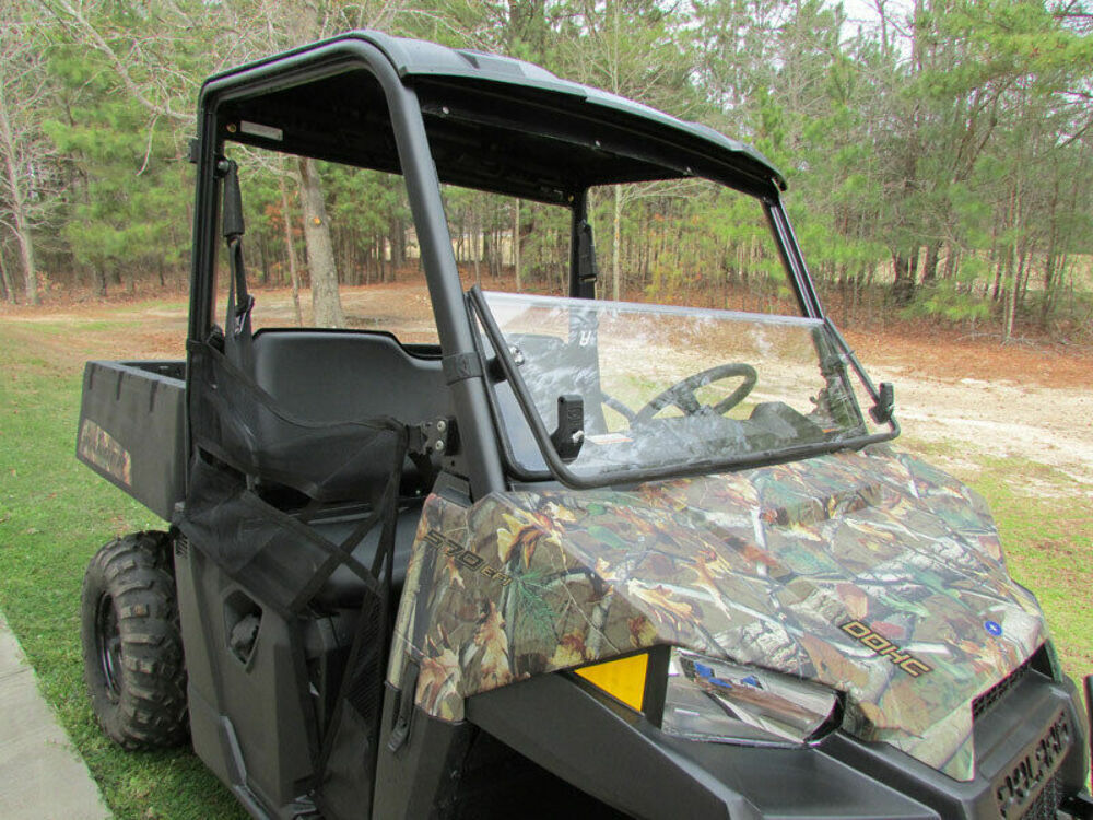2015+ Polaris Ranger Mid Size EV Front Windshield Folding Flip Down Versa-Fold