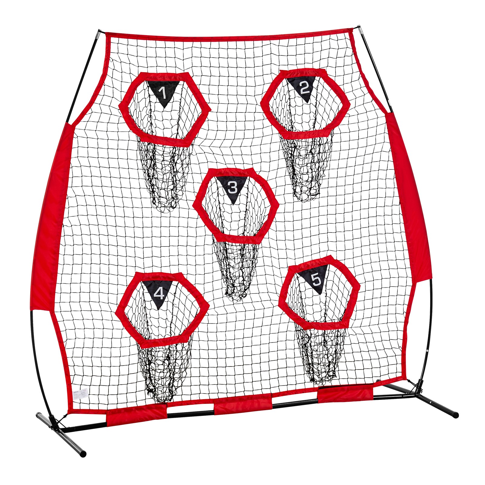 Uimoso 6x6 ft Portable Football Throwing Net for QB Training and Practice - Red