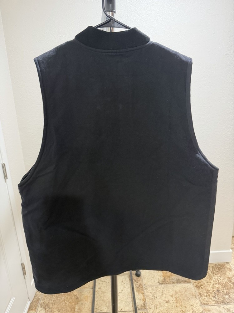Dixxon Workforce Black Zip-Up Work Vest with Quilted Lining