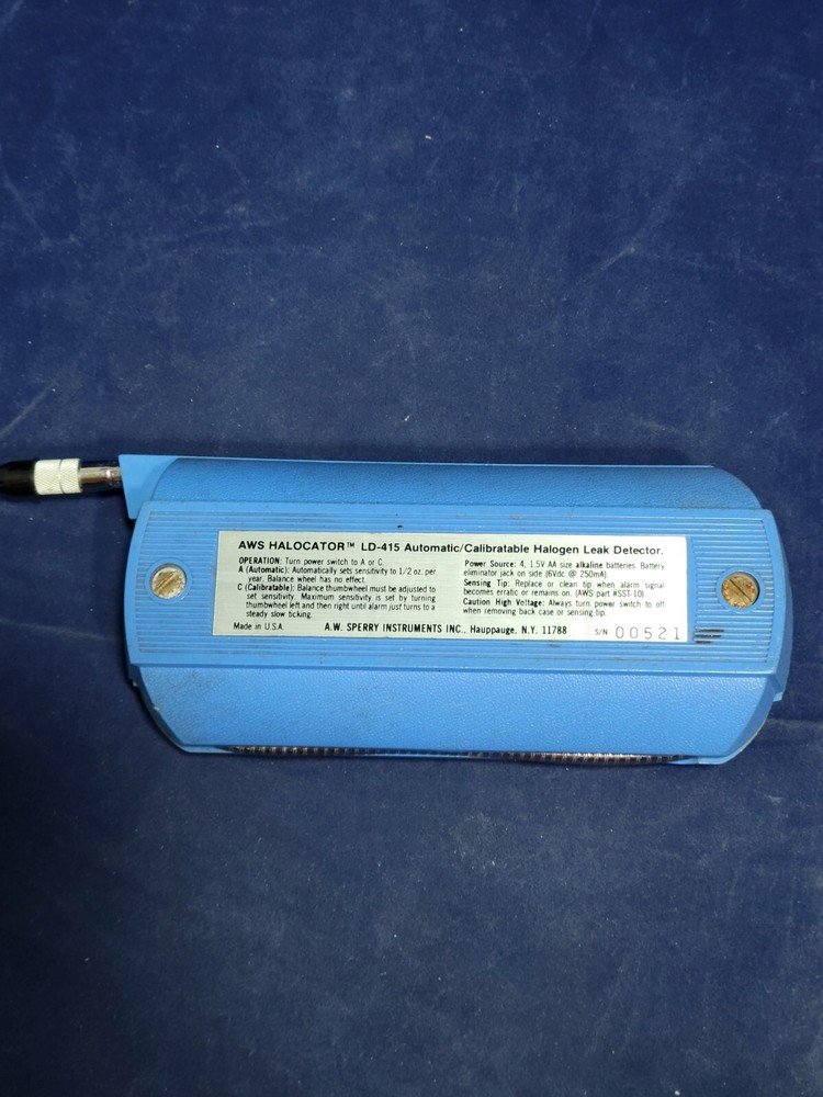 AWS Halocator MODEL LD-415 Halogen Gas Leak Detector