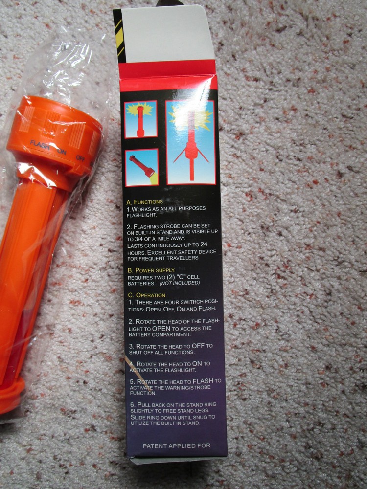 2 new The E-Flasher Flashlight with Tripod Stand - use as a HALLOWEEN flashlight