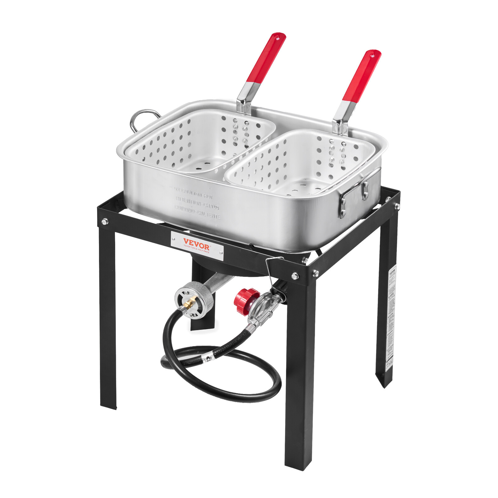 18 Qt Aluminum Outdoor Propane Deep Fryer Kit Fish and Wing Fryer w/ 2 Baskets