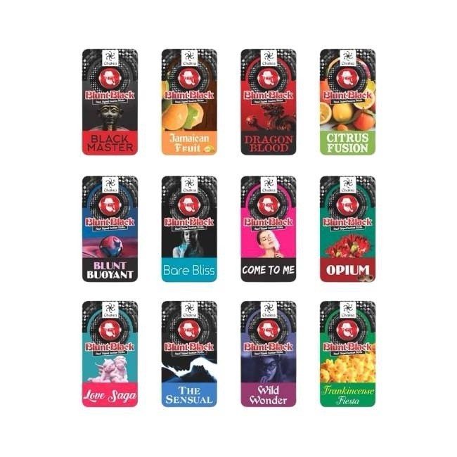 BLUNT BLACK HAND DIPPED INCENSE STICKS 72CT DISPLAY