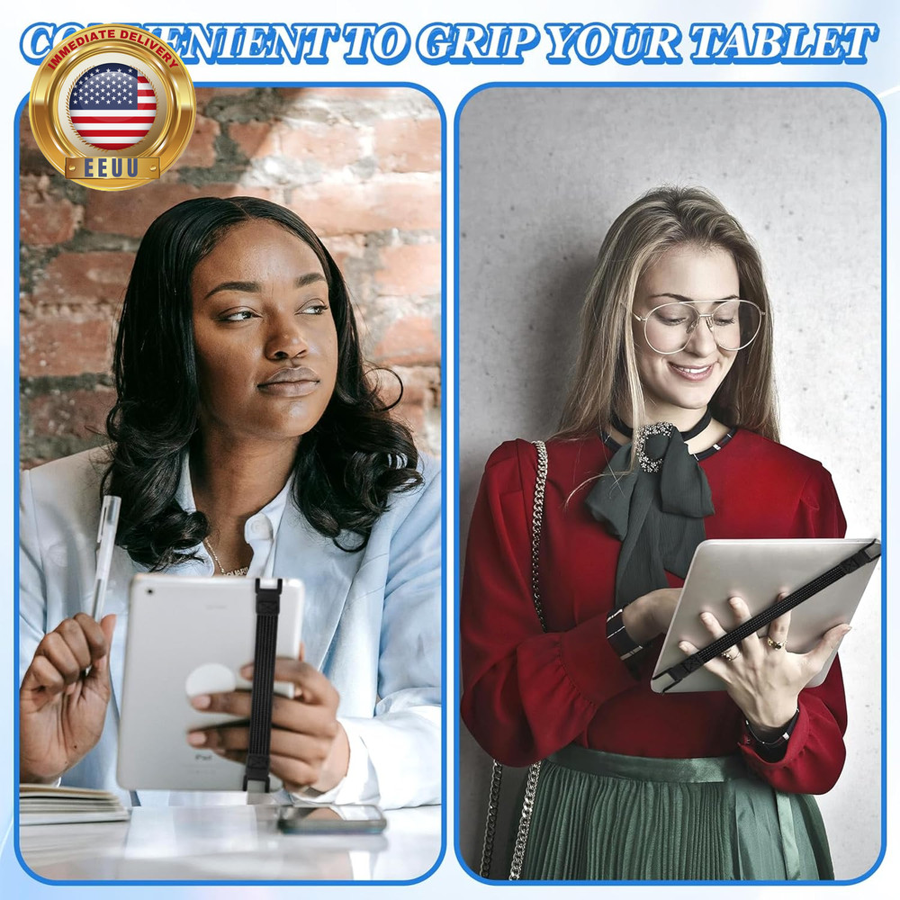 2 Pack Universal Tablet Security Hand Strap Holder for 7.8''-13'' Devices, High