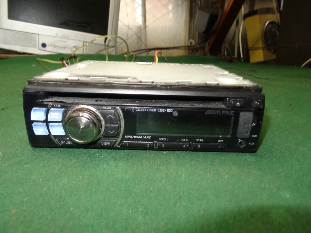 ALPINE CDE-100 FACEPLATE GOOD CONDITION tested