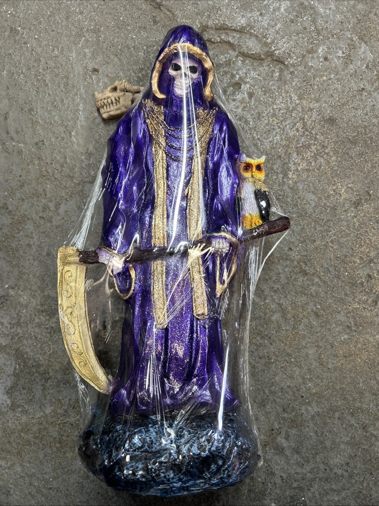 Santa Muerte Purple Two Faces 14in