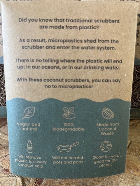 Coconut Dish Scrubber, Free the OCEAN
