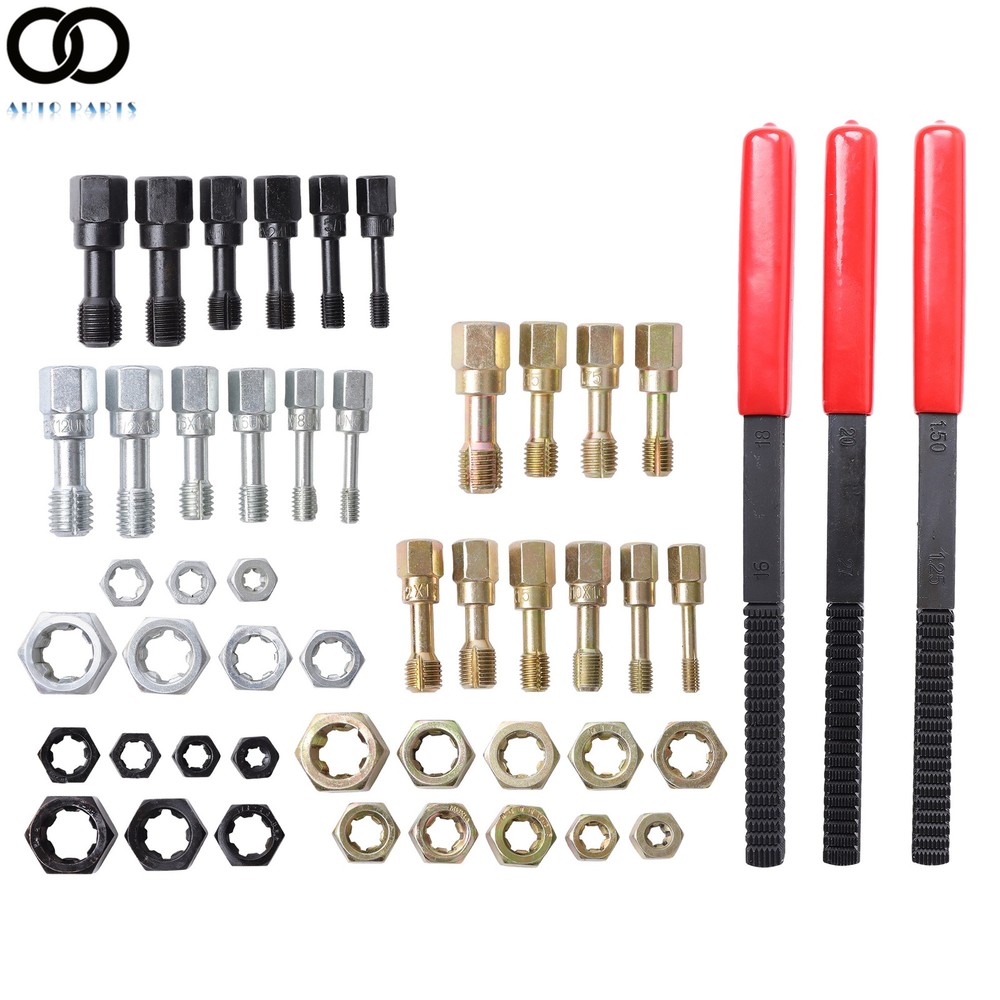 Thread Chaser Set UNC UNF Metric Thread Restorer Tool Rethreading Kit 49PCS