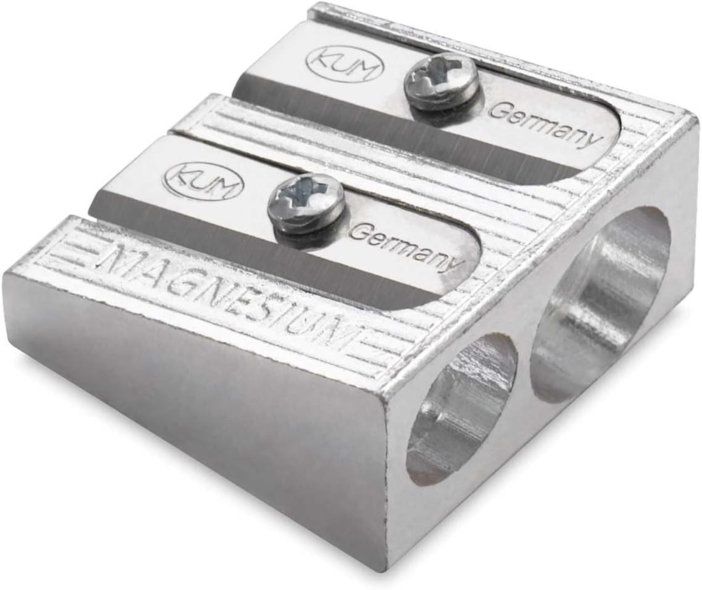 2-Hole Pencil Sharpener Magnesium Alloy Wedge Profile