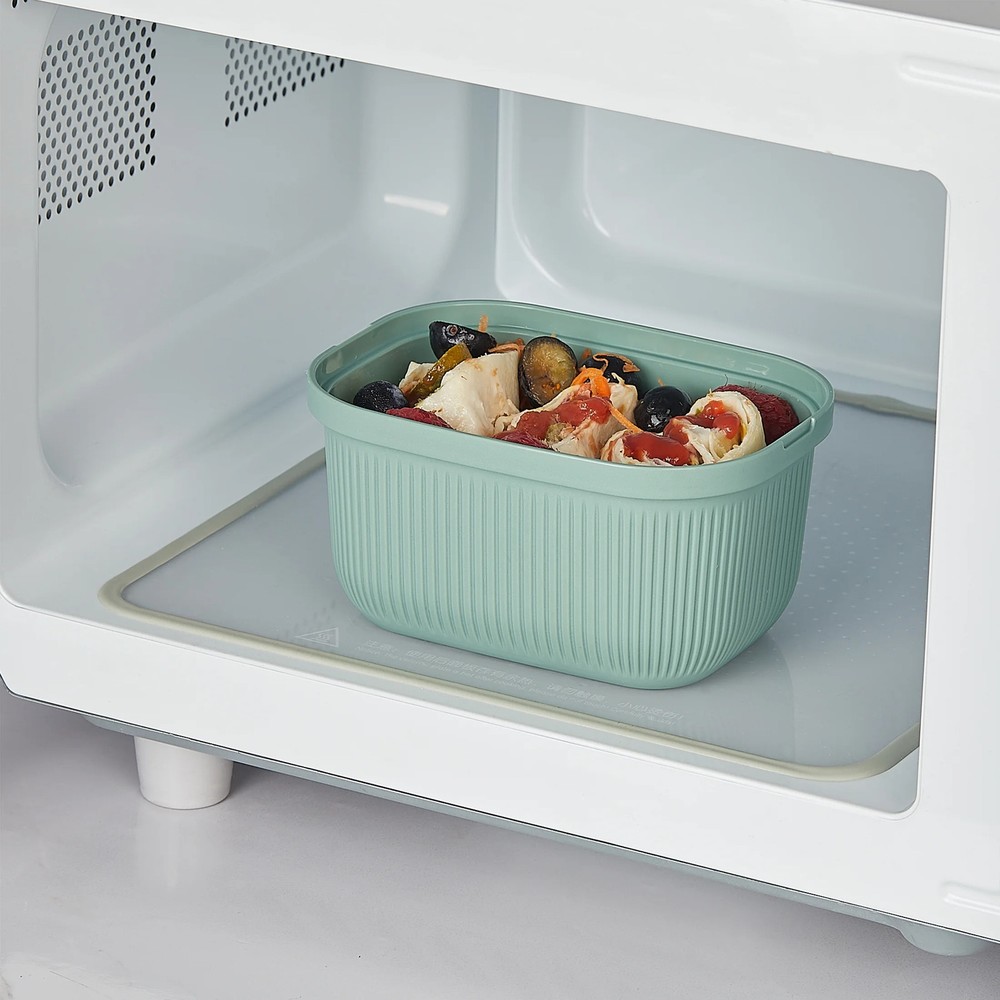 Mainstays Green Rectangle Bento Snack Container, 19oz