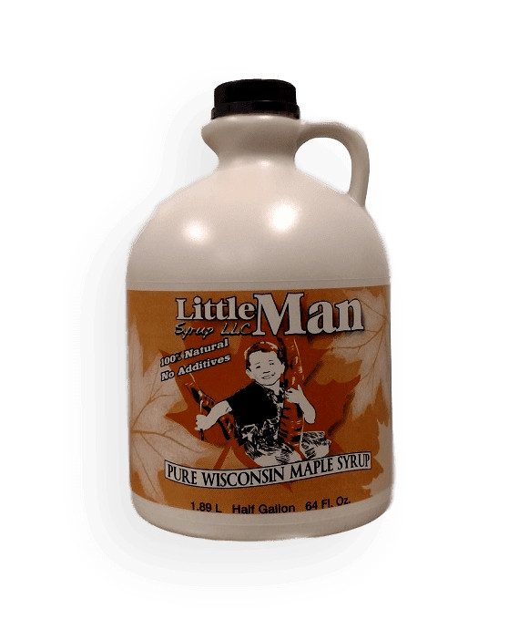100% Pure Wisconsin Maple Syrup Grade A Dark Robust Half Gallon