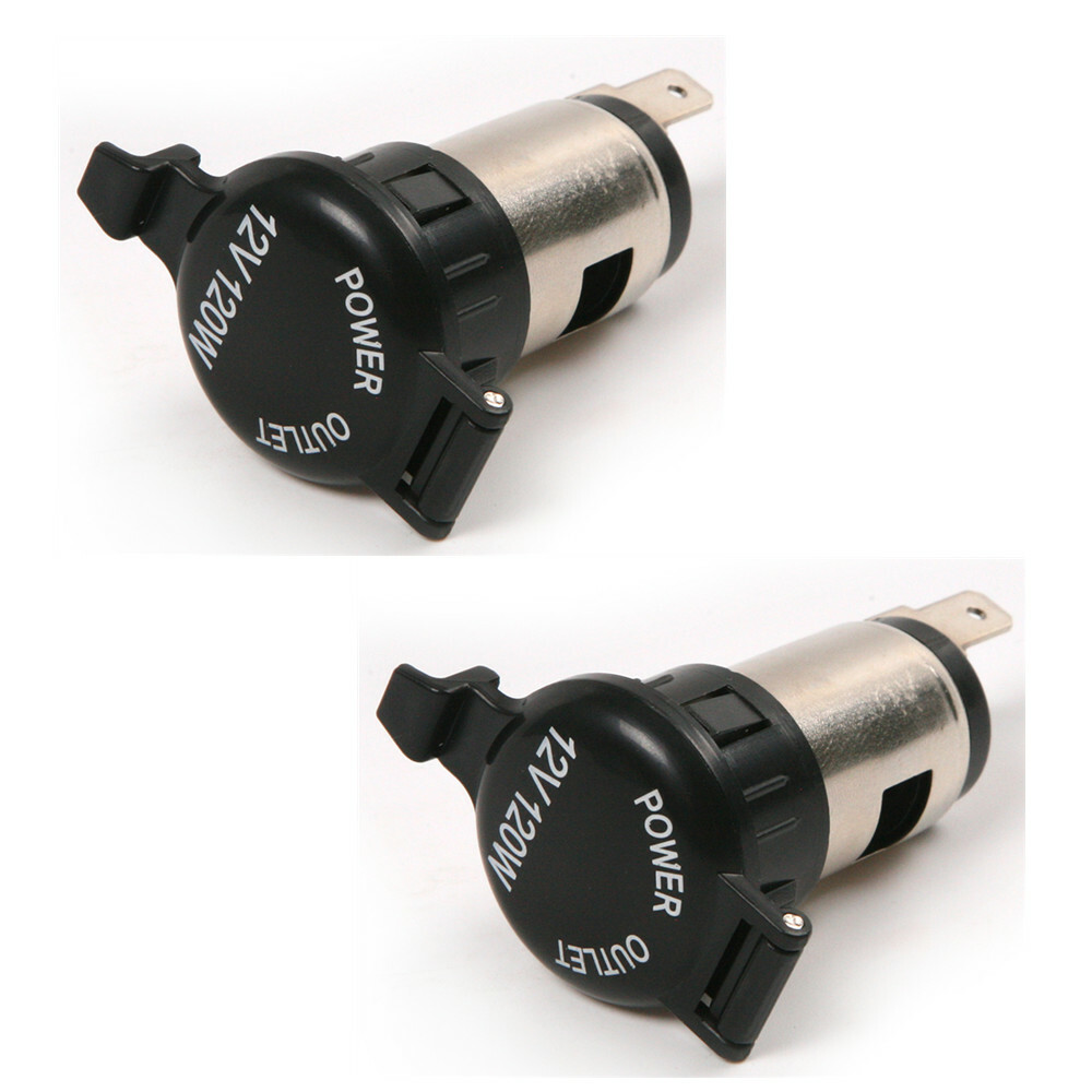 2pcs Car Cigarette Lighter Socket Plug Power Outlet Supply 12V/120W Voltmeter