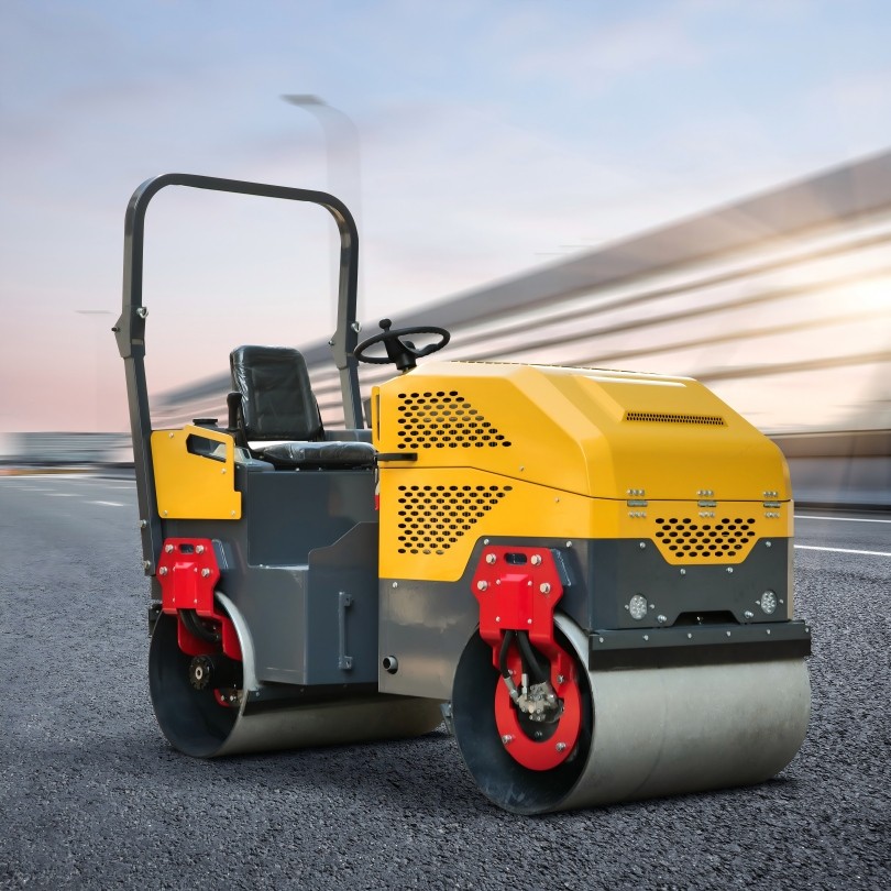 USA Stock 2ton Double Drums Land Foundation Vibratory Road Compactor