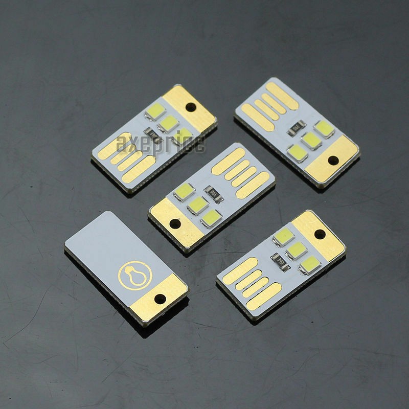 2 * New Small Mini 3 LED USB Tiny Night Light Pocket Lamp for PC Laptop Computer