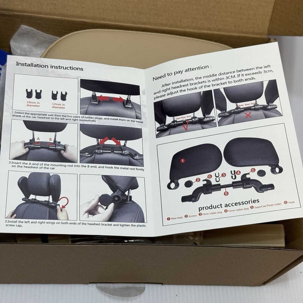 New Car Sleep Headrest Beige